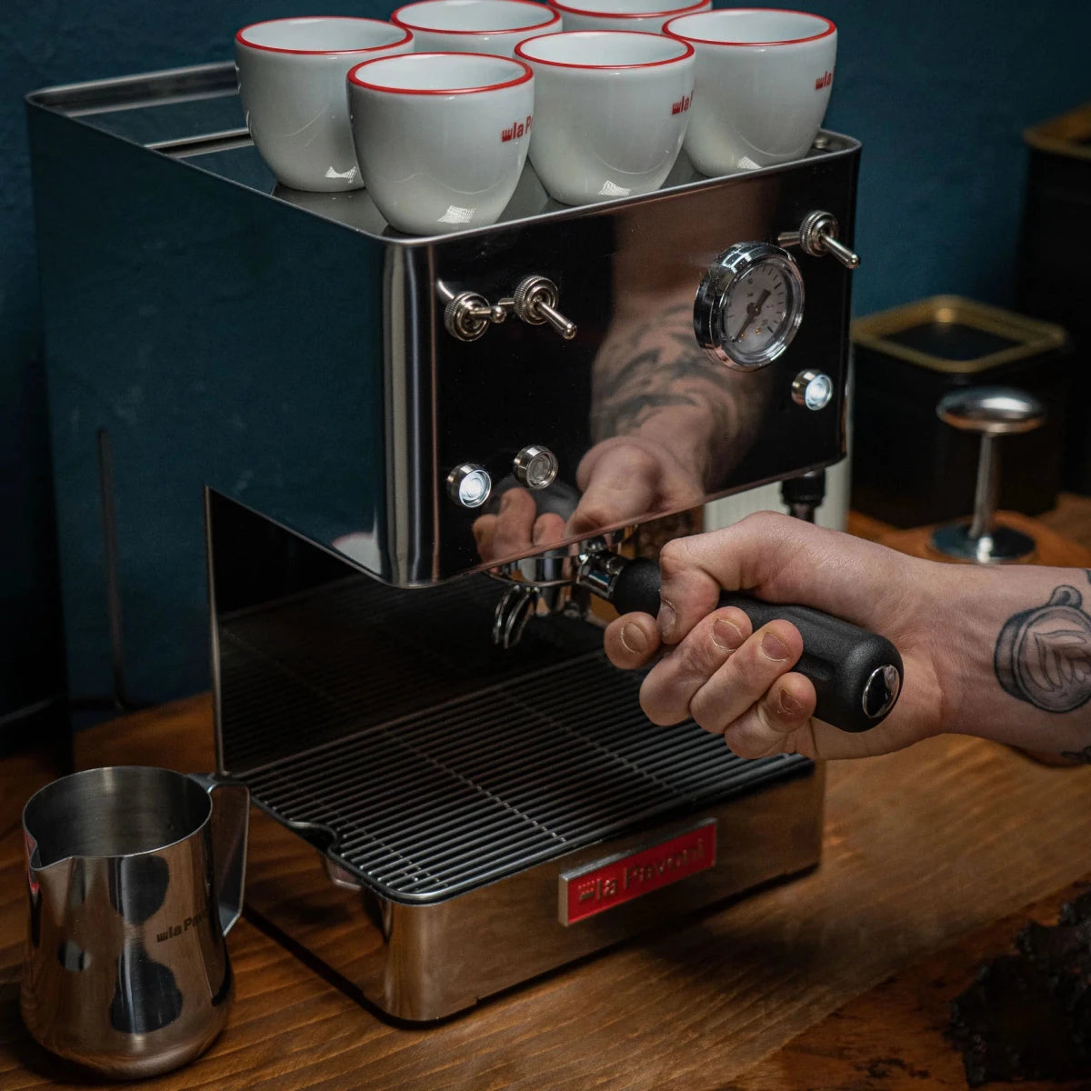 La Pavoni - Casa Bar Steel Manual Espresso Machine Stainless Steel - Café Liégeois Canada Inc.