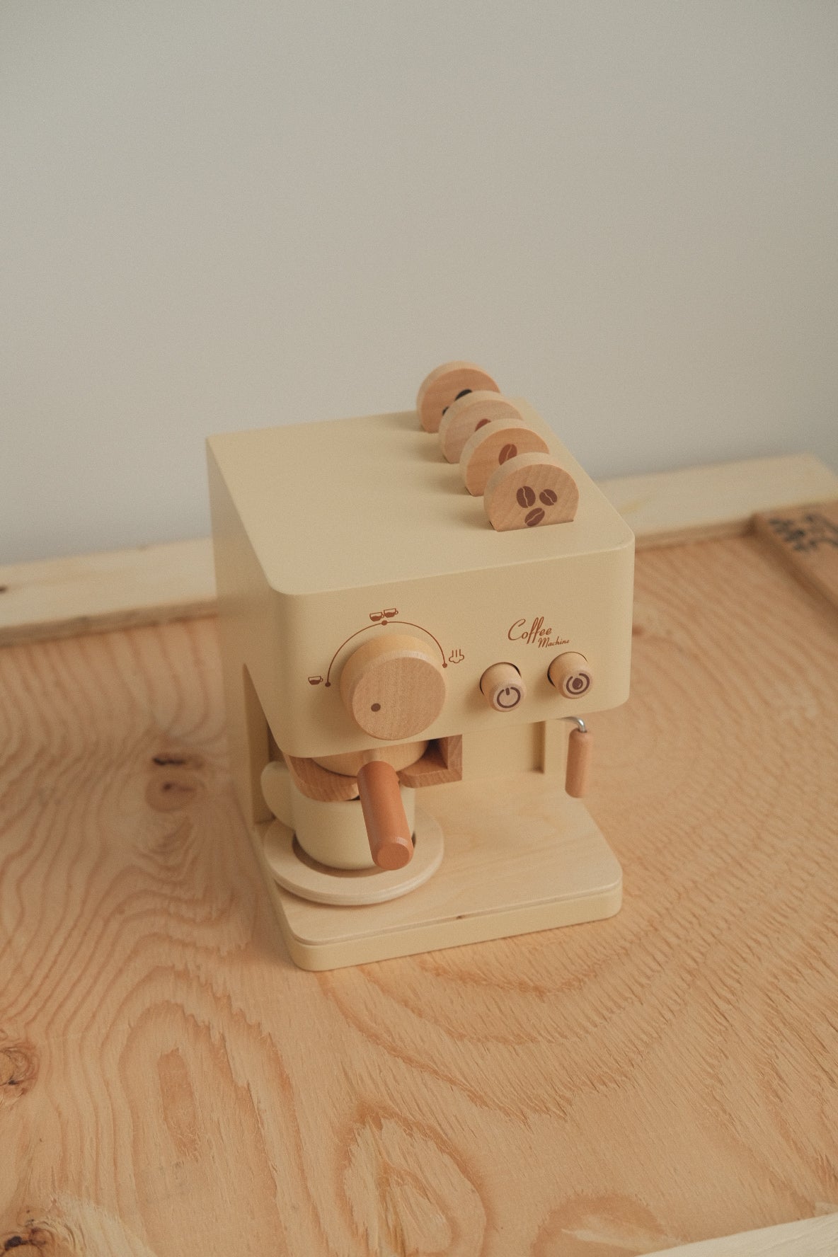 Machine à café en bois pour enfants