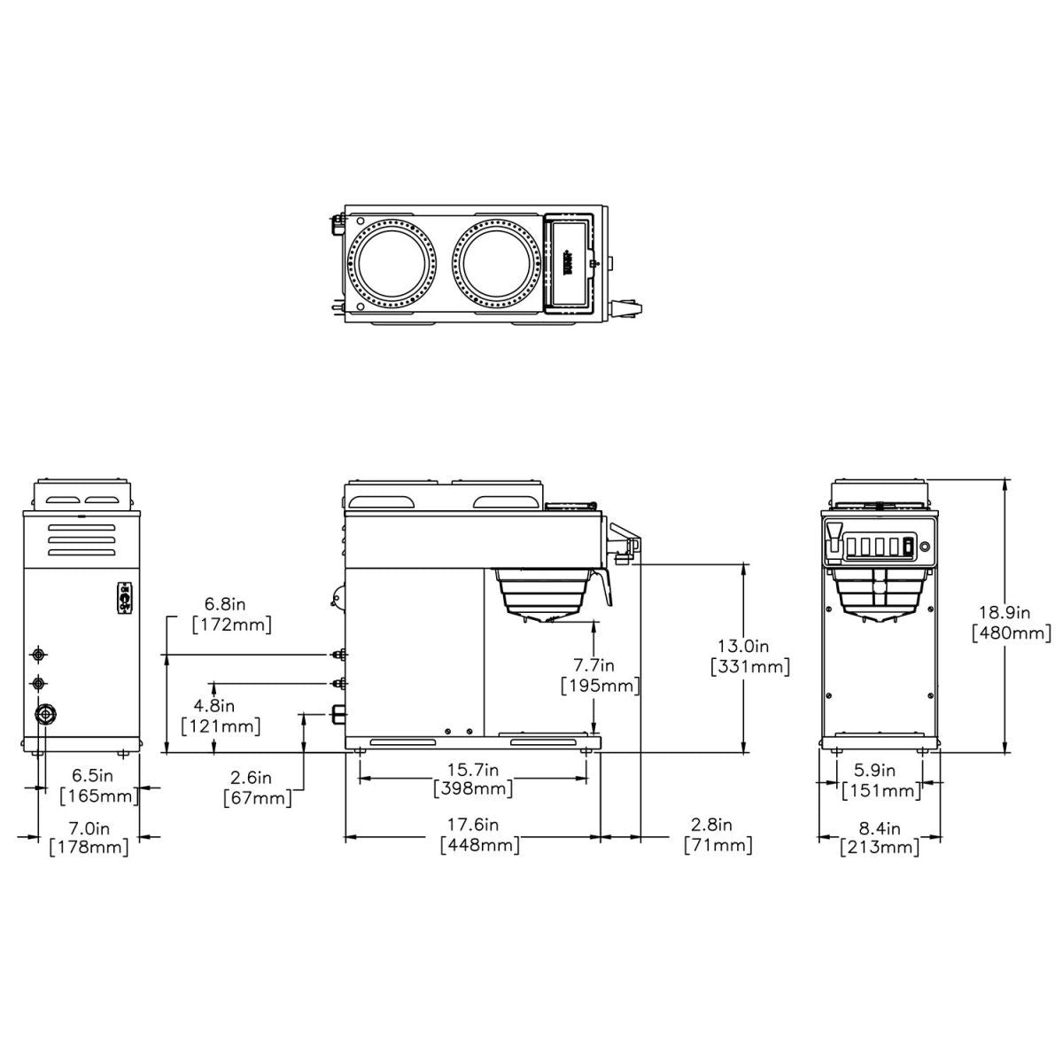 BUNN - CWTF15-3 Automatic Commercial Coffee Brewer (Pre-Owned)
