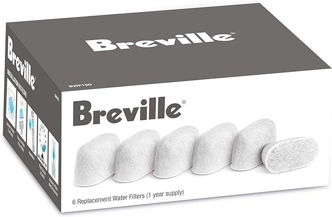 Breville Single Cup Brewer Replacement Charcoal Filters,White, 6 - BWF100 - Café Liégeois