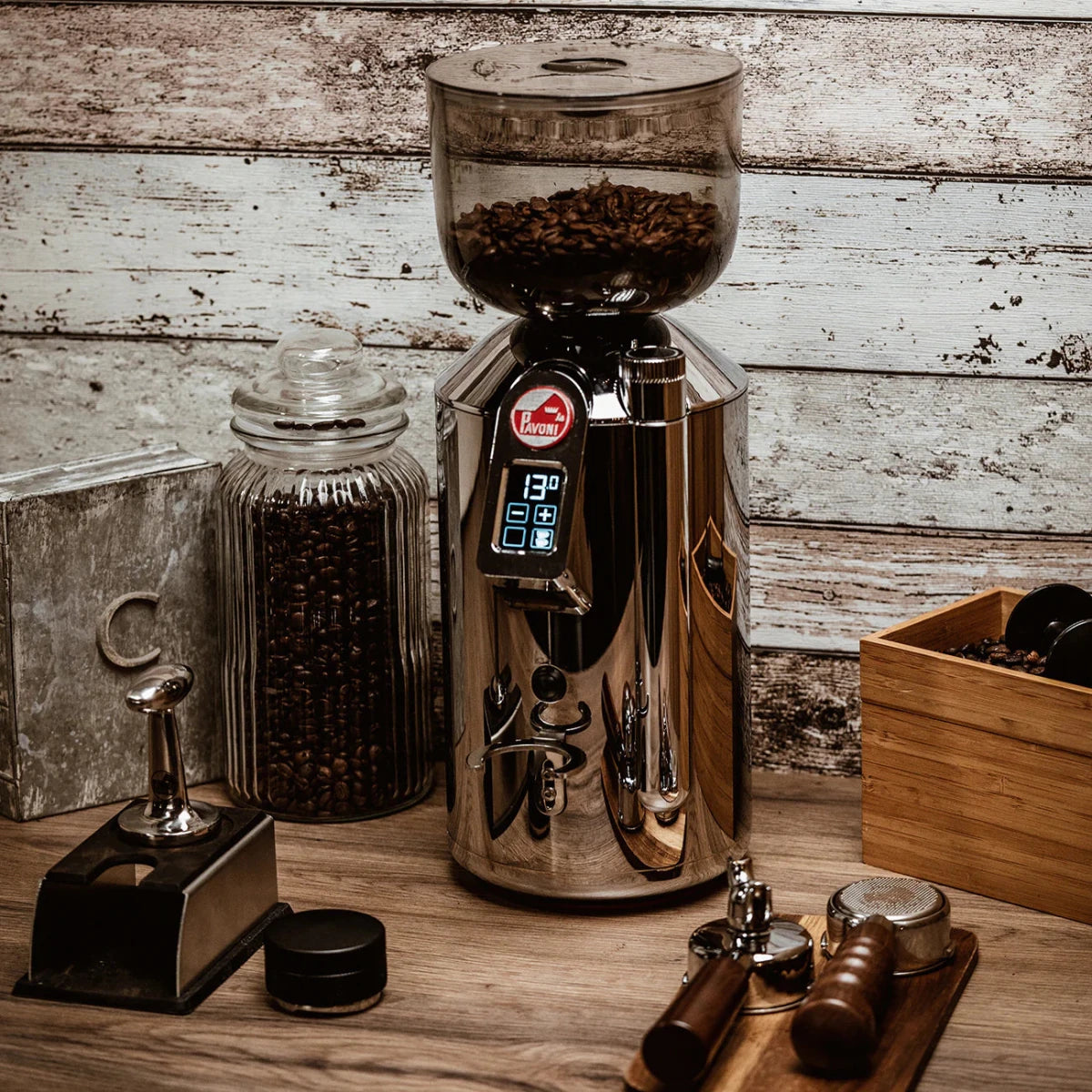 La Pavoni Cilindro Coffee Grinder – Stainless Steel - Café Liégeois Canada Inc.