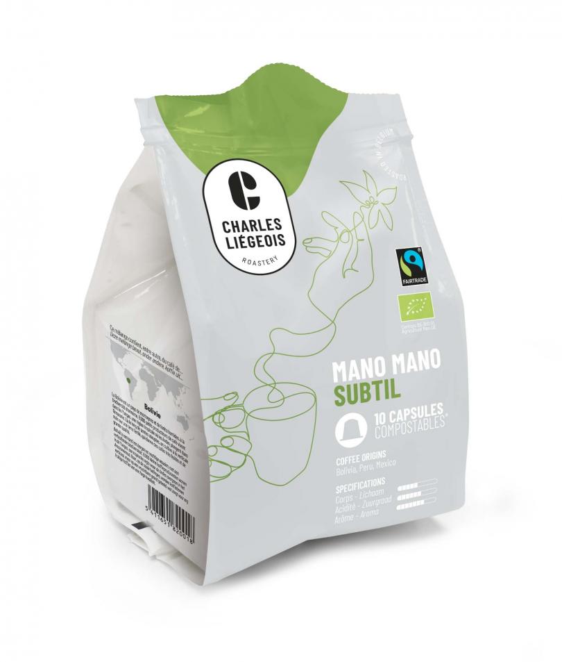 MANO MANO SUBTIL Fairtrade Organic - Bolivia (x10) - Café Liégeois