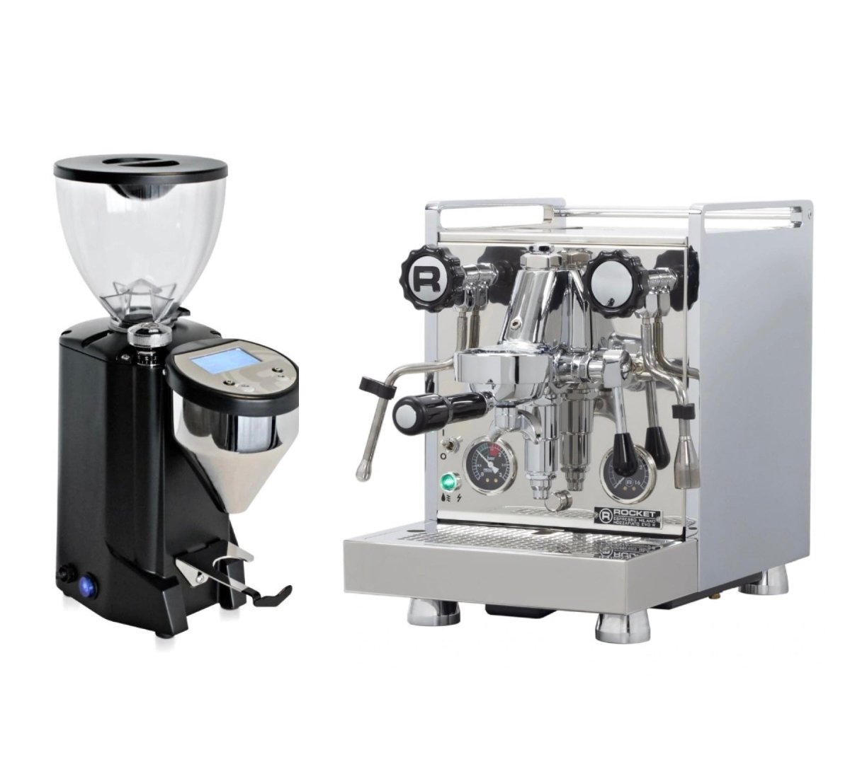 Rocket Mozzafiato Crono V and Rocket Fausto Grinder (Bundle) - Café Liégeois