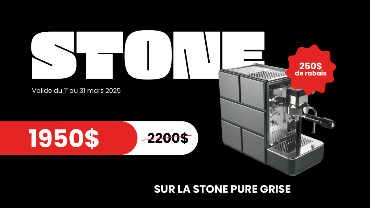 Stone - Espresso Machine - Pure grey - Café Liégeois